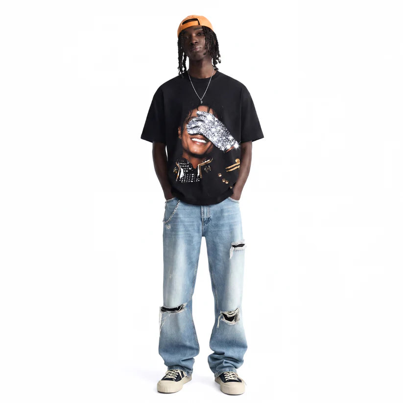 King of Pop Rhinestone Tee